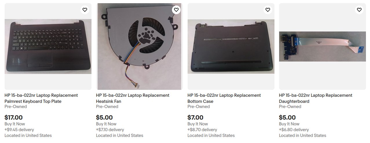 HP 15-ba022nr Parts