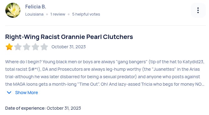 To read these comments in their entirety go to sitejabber.com/reviews/websleuths.com