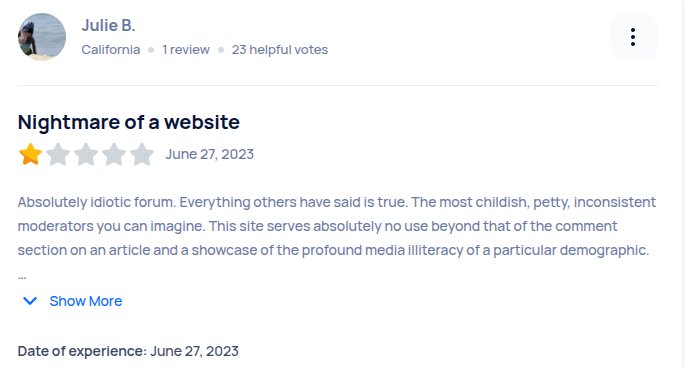 To read these comments in their entirety go to sitejabber.com/reviews/websleuths.com